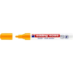 Edding 4095 Rotulador de Tiza Liquida - Punta Redonda - Trazo entre 2 y 3mm - Olor Neutro - Color Naranja Neon | Ahorro Imprimie
