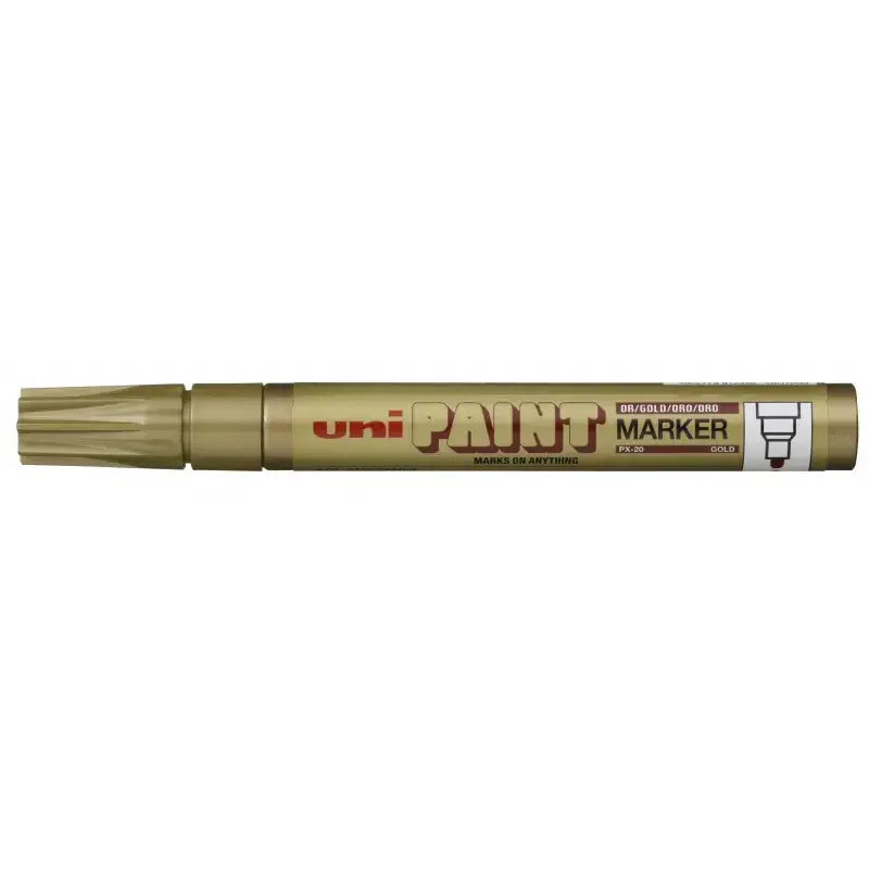 Uni-ball PX-20 Paint Marker - Marcador de Pintura - Punta Acrilica de Bala 2.2-2.8mm - Permanente en Todas las Superficies - Res