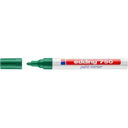 Edding 750 Rotulador Permanente - Punta Redonda - Trazo entre 2 y 4 mm. - Tinta Opaca - Secado Rapido - Color Verde | Ahorro Imp