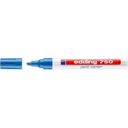 Edding 750 Rotulador Permanente - Punta Redonda - Trazo entre 2 y 4 mm. - Tinta Opaca - Secado Rapido - Color Azul | Ahorro Impr