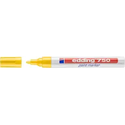 Edding 750 Rotulador Permanente - Punta Redonda - Trazo entre 2 y 4 mm. - Tinta Opaca - Secado Rapido - Color Amarillo | Ahorro
