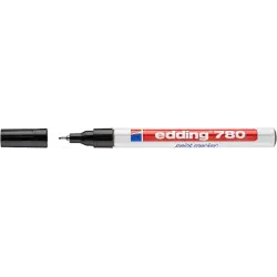 Edding 780 Rotulador Permanente de Tinta Opaca - Punta Redonda - Trazo 0.8mm - Puntas de Recambio Disponibles - Secado Rapido -