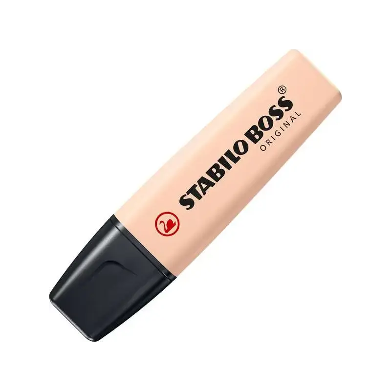 Stabilo Boss Naturecolors Pack de 4 Marcadores - Trazo entre 2 y 5mm - Tinta con Base de Agua - Colores Negro, Beige, Gris Calid