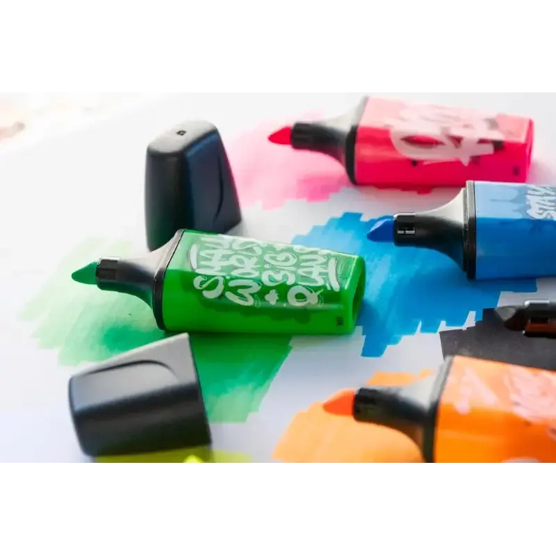 Stabilo Boss Mini by Snooze One Pack de 3 Mini Marcadores Fluorescentes - Trazo entre 2 y 5mm - Tinta con Base de Agua - Antisec