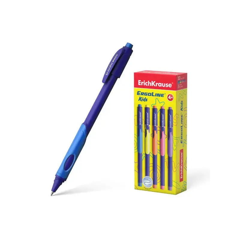 Erichkrause Boligrafo Ergoline Kids - Ultra Glide Technology - Tinta Color Azul | Ahorro Imprimiendo