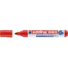 Edding 660 Pack de 4 Rotuladores para Pizarra Blanca - Punta Redonda - Trazo entre 1.5 y 3mm - Recargable - Secado Rapido - Colo