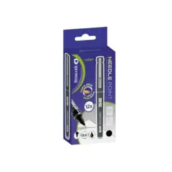 Bismark Boligrafo Tinta Liquida Punta Aguja - Escritura Suave - Alta Precision - Color Negro | Ahorro Imprimiendo