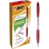 Bic Atlantis Classic Boligrafo Retractil - Punta de 1mm - Cuerpo Transparente con Grip - Color Rojo | Ahorro Imprimiendo