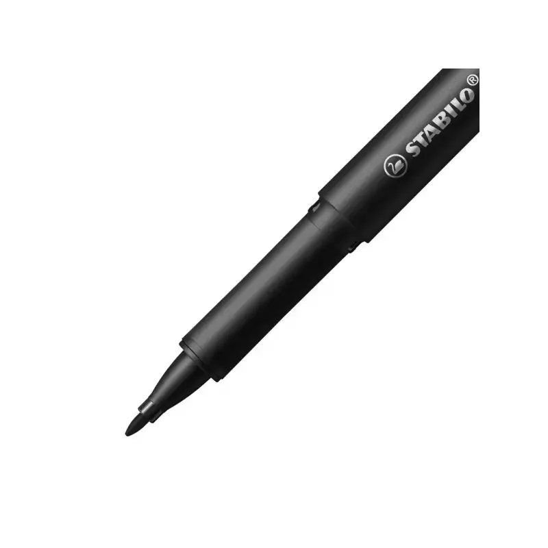 Stabilo Dr!ver Pack de 4 Rotuladores de Punta Media 0.8mm - Tinta a Prueba de Manchas, Inodora y con Base al Agua - Fabricado co