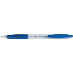 Bic Atlantis Classic Boligrafo Retractil - Punta de 1mm - Cuerpo Transparente con Grip - Color Azul | Ahorro Imprimiendo