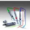 Pentel Maxiflo Pack de 4 Rotuladores para Pizarra Blanca + Borrador Magnetico - Punta de Bala - Ancho de Linea 2mm - Regulacion