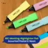 Bic Marking Highlighter Flat Pack de 8 Marcadores Fluorescentes - Punta Biselada - Trazo entre 1.20 y 4.60 mm - Tinta con Base d