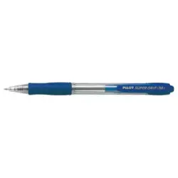 Pilot Boligrafo de Bola Retractil SuperGrip - Punta Redonda 1.0mm - Trazo 0.27mm - Tinta de Aceite - Grip Ergonomico - Color Azu