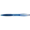 Bic Atlantis Soft Boligrafo Retractil con Clip Metalico - Punta de 1mm - Cuerpo Transparente con Grip - Color Azul | Ahorro Impr