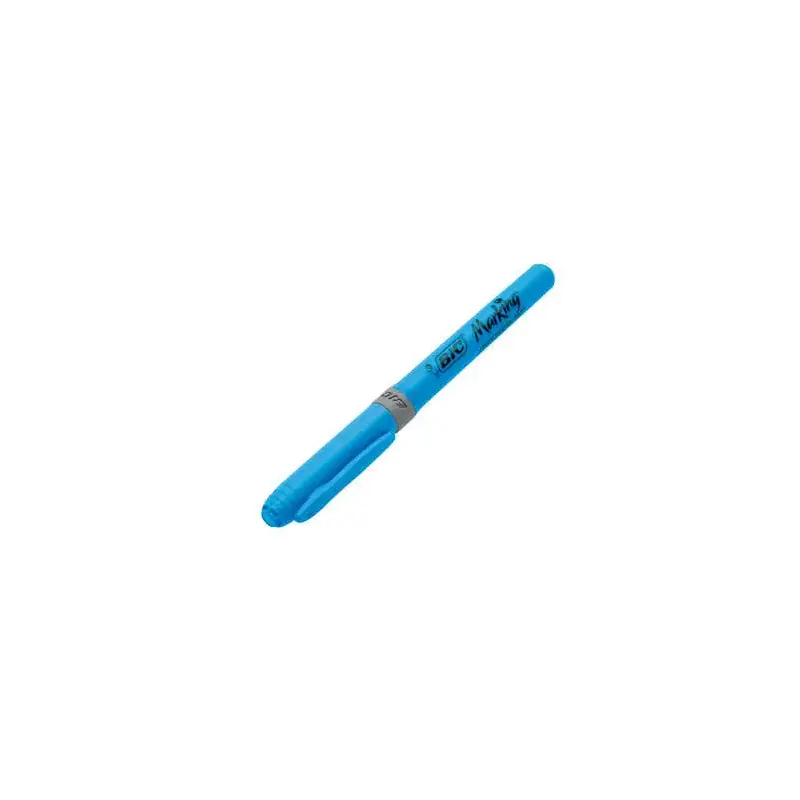 Bic Highlighter Grip Marcador Fluorescente - Tinta con Base de Agua - Punta Biselada - Trazo entre 1.60 y 3.30 mm - Color Azul |