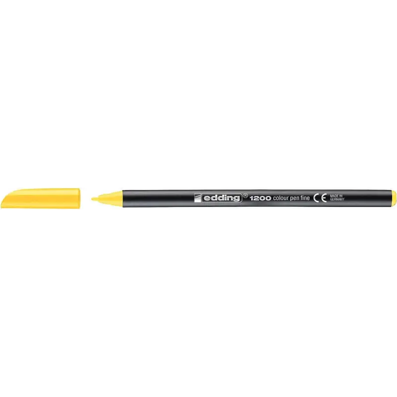 Edding 1200 Rotulador - Punta Redonda - Trazo 1mm - Tinta con Base de Agua - Color Amarillo | Ahorro Imprimiendo