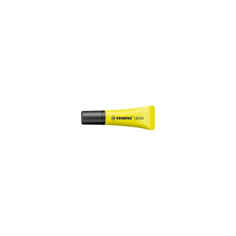 Stabilo Neon 72 Marcador Fluorescente - Trazo entre 2 y 5mm - Tinta con Base de Agua - Cuerpo en Forma de Tubo - Color Amarillo