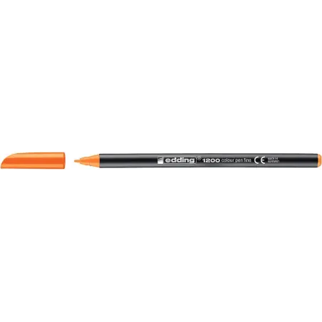 Edding 1200 Rotulador - Punta Redonda - Trazo 1mm - Tinta con Base de Agua - Color Naranja Neon | Ahorro Imprimiendo