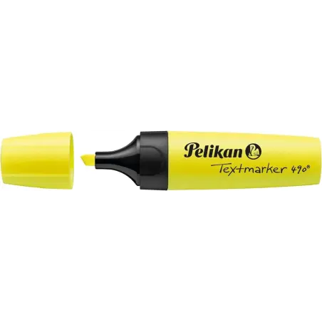 Pelikan Subrayador Textmarker 490 - Base de Agua - 3 Anchos de Trazo - Color Amarillo Fluorescente | Ahorro Imprimiendo