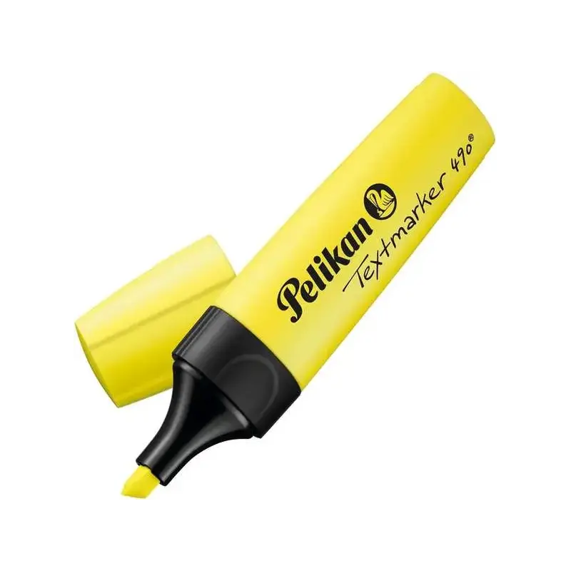 Pelikan Subrayador Textmarker 490 - Base de Agua - 3 Anchos de Trazo - Color Amarillo Fluorescente | Ahorro Imprimiendo