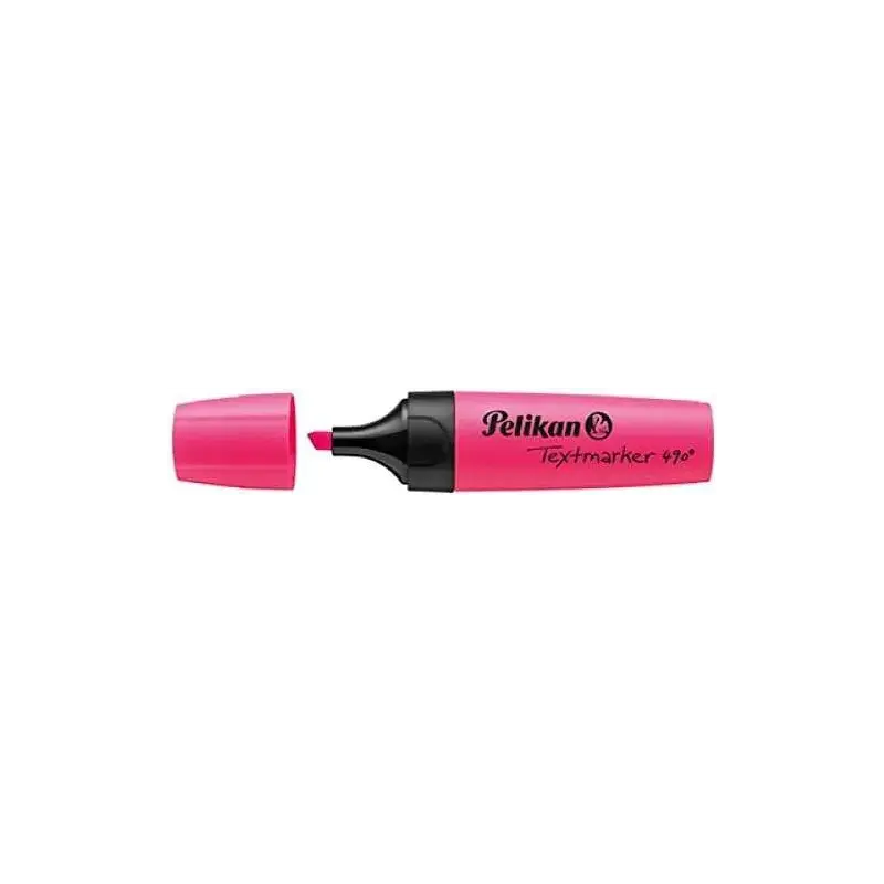 Pelikan Subrayador Textmarker 490 - Base de Agua - 3 Anchos de Trazo - Color Rosa Fluoresencete | Ahorro Imprimiendo