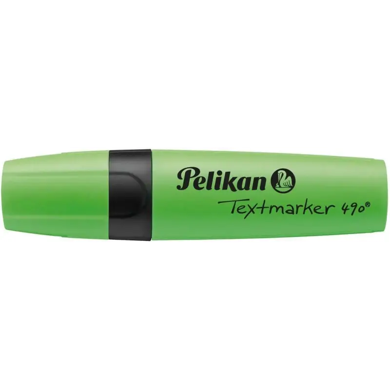 Pelikan Subrayador Textmarker 490 - Base de Agua - 3 Anchos de Trazo - Color Verde Fluorescente | Ahorro Imprimiendo
