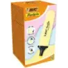 Bic Marking Highlighter Flat Marcador Fluorescente - Punta Biselada - Trazo entre 1.20 y 4.60 mm - Tinta con Base de Agua - Colo