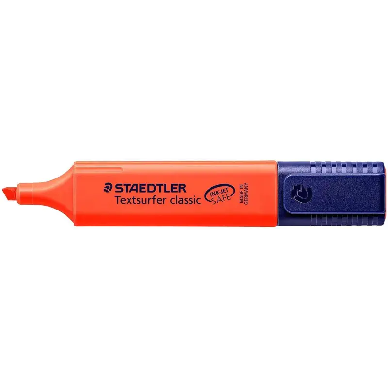 Staedtler Textsurfer Classic 364 Marcador Fluorescente - Punta Biselada - Trazo entre 1 - 5mm - Tinta con Base de Agua - Color R