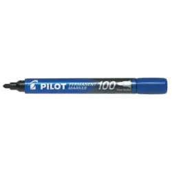 Pilot Rotulador Permanente 100 - Punta Fina de Bala 4,5mm - Trazo 1mm - Color Azul | Ahorro Imprimiendo