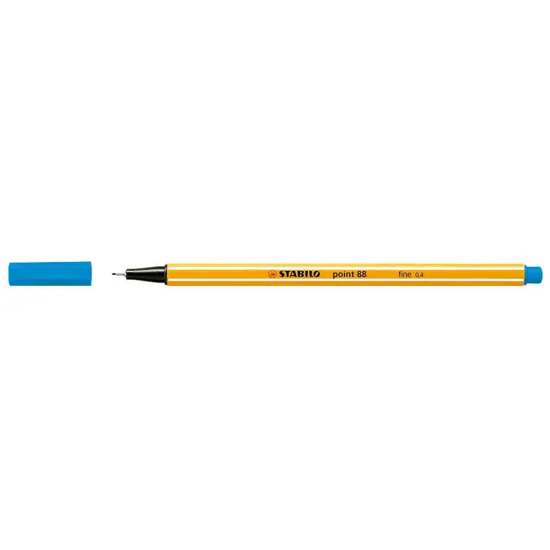 Stabilo Point 88 Rotulador de Punta Fina de Fibra - Trazo de 0.4 mm - Tinta con Base de Agua - Color Azul | Ahorro Imprimiendo