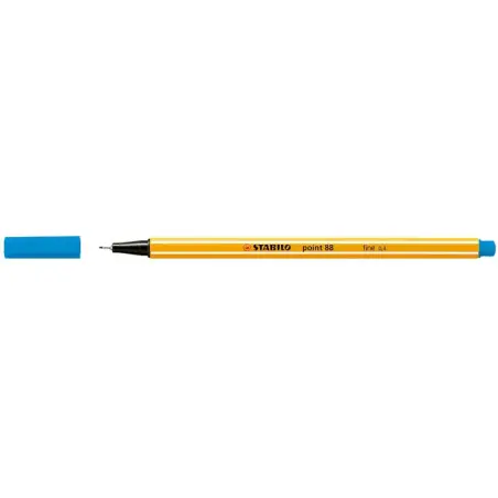 Stabilo Point 88 Rotulador de Punta Fina de Fibra - Trazo de 0.4 mm - Tinta con Base de Agua - Color Azul | Ahorro Imprimiendo