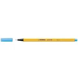 Stabilo Point 88 Rotulador de Punta Fina de Fibra - Trazo de 0.4 mm - Tinta con Base de Agua - Color Azul Celeste | Ahorro Impri