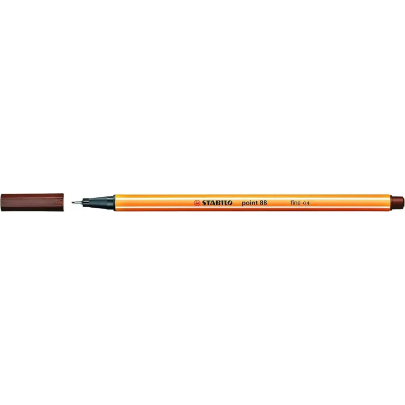 Stabilo Point 88 Rotulador de Punta Fina de Fibra - Trazo de 0.4 mm - Tinta con Base de Agua - Color Marron | Ahorro Imprimiendo