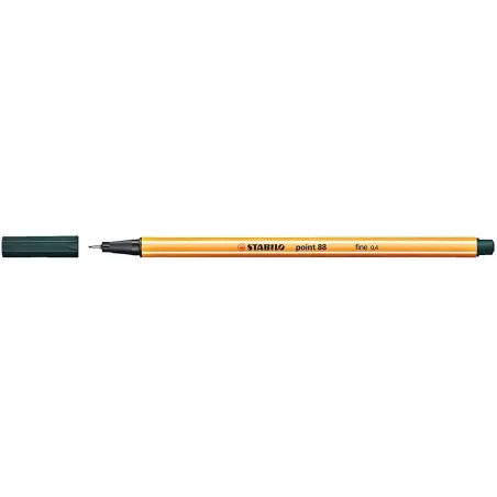 Stabilo Point 88 Rotulador de Punta Fina de Fibra - Trazo de 0.4 mm - Tinta con Base de Agua - Color Verde Oliva | Ahorro Imprim
