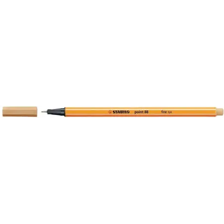 Stabilo Point 88 Rotulador de Punta Fina de Fibra - Trazo de 0.4 mm - Tinta con Base de Agua - Color Ocre Claro | Ahorro Imprimi