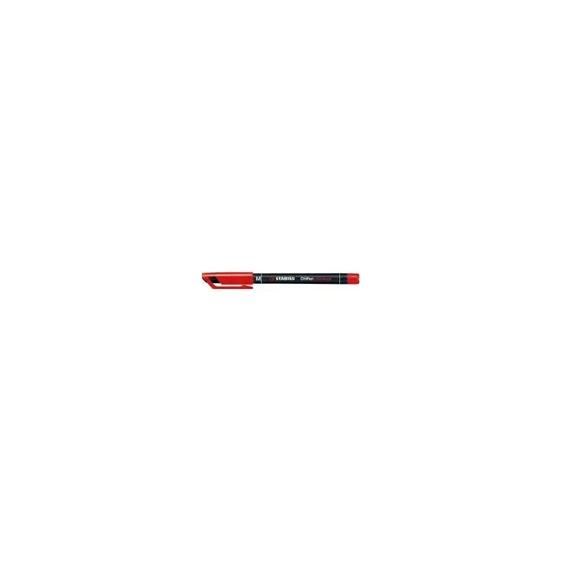 Stabilo OHPen Rotulador Permanente - Punta Media - Trazo de 1mm - Agarre Antideslizante - Tapon Ventilado - Color Rojo | Ahorro