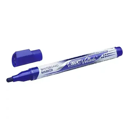 Bic Velleda Liquid Ink Marcador para Pizarra - Punta Media - Trazo 2.3mm - Tinta Liquida con Base de Alcohol - Color Azul | Ahor