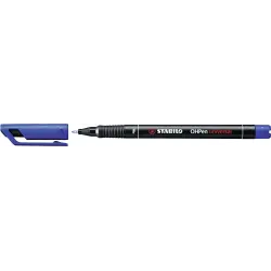 Stabilo OHPen Rotulador Permanente - Punta Fina - Trazo de 0.7mm - Agarre Antideslizante - Tapon Ventilado - Color Azul | Ahorro