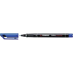Stabilo OHPen Rotulador Permanente - Punta Superfina - Trazo de 0.4mm - Agarre Antideslizante - Tapon Ventilado - Color Azul | A