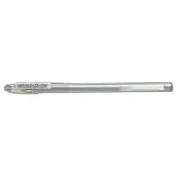 Pilot Boligrafo de Gel G1 - Recargable - Punta de Bola 0.7mm - Trazo 0.32mm - Cuerpo Transparente - Color Plata | Ahorro Imprimi