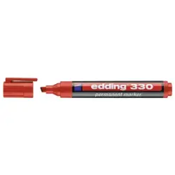 Edding 330 Rotulador Permanente - Punta Biselada - Trazo entre 1 y 5 mm. - Tinta casi Inodora - Capuchon con Clip - Secado Rapid