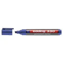 Edding 330 Rotulador Permanente - Punta Biselada - Trazo entre 1 y 5 mm. - Tinta casi Inodora - Capuchon con Clip - Secado Rapid