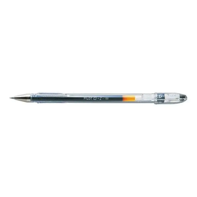 Pilot Boligrafo de Gel G1 - Recargable - Punta de Bola 0.5mm - Trazo 0.3mm - Cuerpo Transparente - Color Negro | Ahorro Imprimie