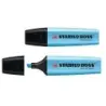 Stabilo Boss 70 Rotulador Marcador Fluorescente - Trazo entre 2 y 5mm - Recargable - Tinta con Base de Agua - Color Azul Fluores
