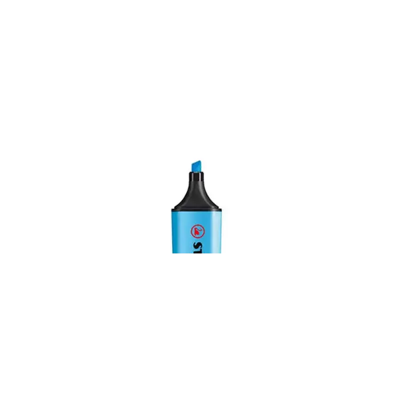 Stabilo Boss 70 Rotulador Marcador Fluorescente - Trazo entre 2 y 5mm - Recargable - Tinta con Base de Agua - Color Azul Fluores
