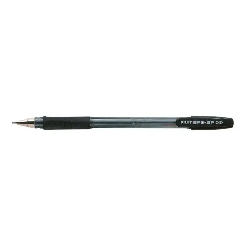 Pilot BPS-GP Boligrafo Recargable con Punta Extra Ancha de 1.60mm - Trazo de 0.33mm - Grip de Agarre - Color Negro | Ahorro Impr