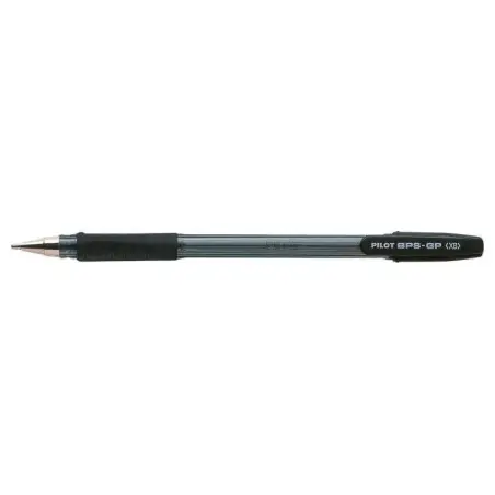 Pilot BPS-GP Boligrafo Recargable con Punta Extra Ancha de 1.60mm - Trazo de 0.33mm - Grip de Agarre - Color Negro | Ahorro Impr