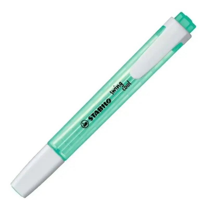 Stabilo Swing Cool Marcador Fluorescente - Cuerpo Plano - Punta Biselada - Trazo entre 1 y 4mm - Tinta con Base de Agua - Antise