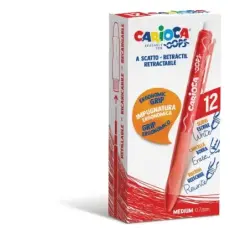 Carioca Oops Boligrafo Borrable Retractil - Tinta Termo Sensible - Empuñadura Ergonomica Triangular - Punta de Ø 0.7mm - Recambi