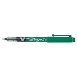 Pilot Rotulador de Punta Fina V-Sign Pen - Punta Fina de 2mm - Trazo de 0.6mm - Color Verde | Ahorro Imprimiendo